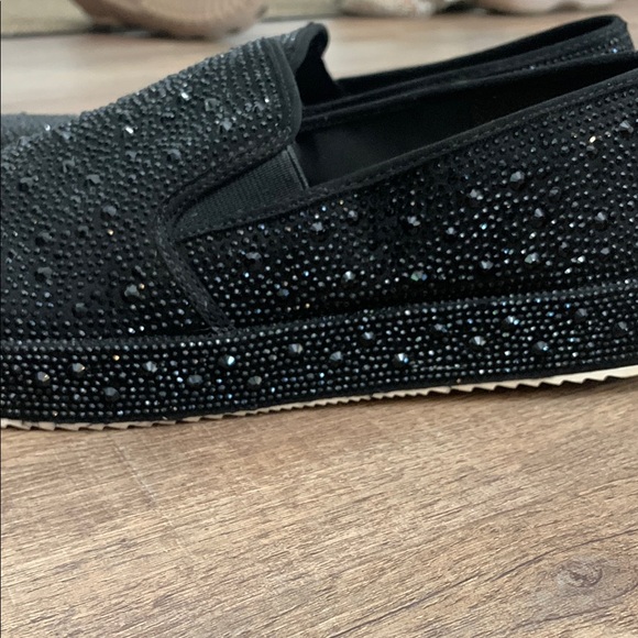 INC International Concepts Black Textured Slip-On Loafers - Picture 4 of 6